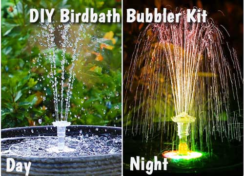 DIY Birdbath Bubbler Kit - Lights Up at Night