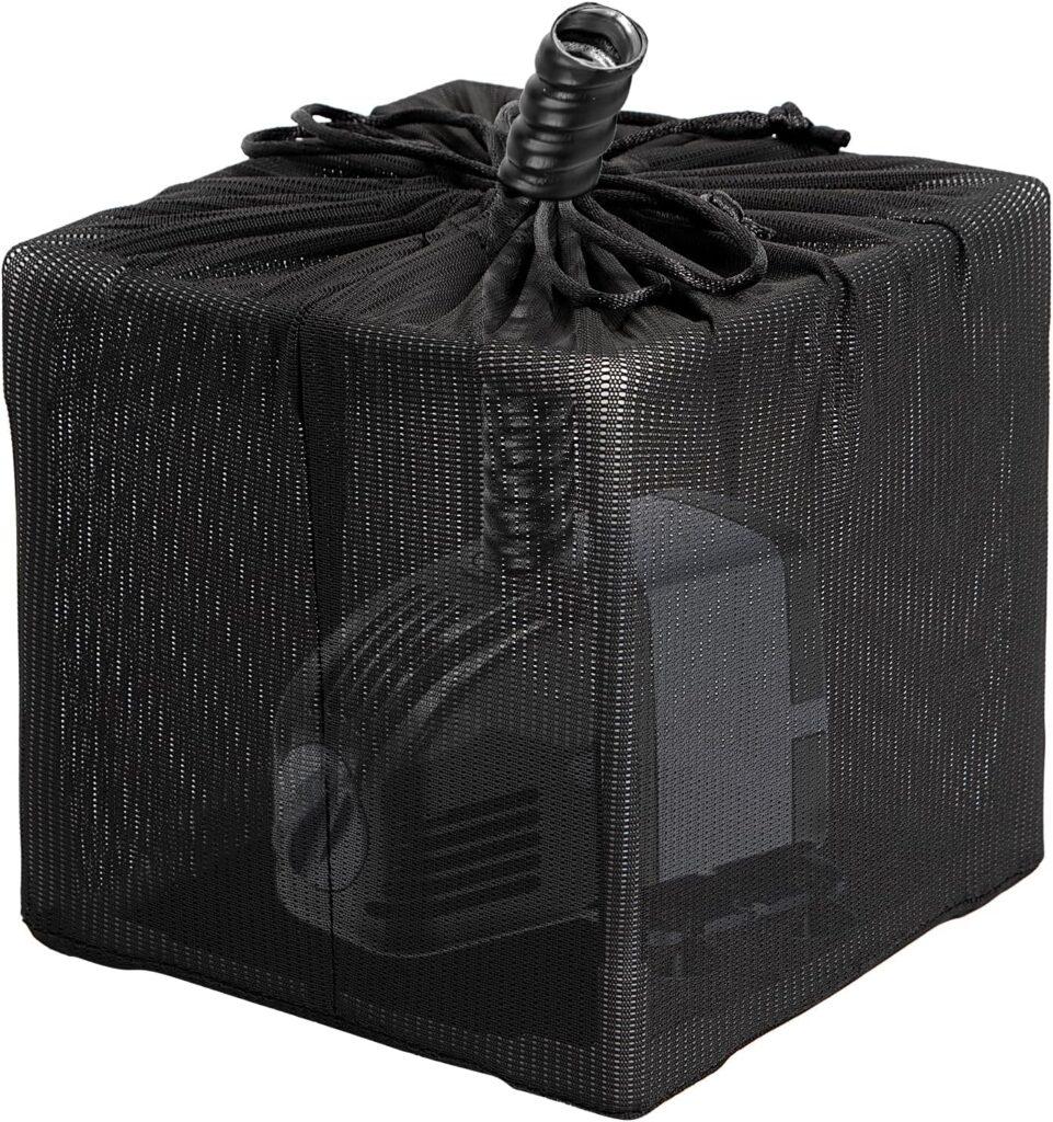 Water Pump with Pre-Filter Mesh Cage for Ponds with Lots of Leaves