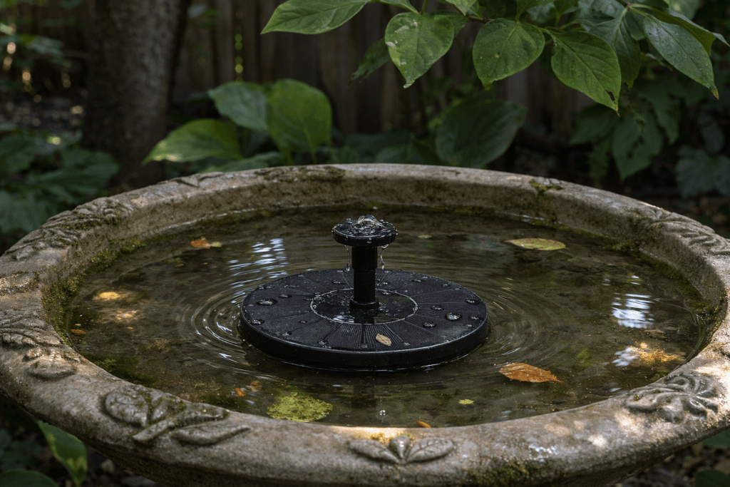 Non-Working Fountain In Shade