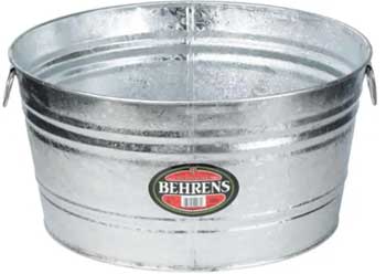 Galvanized Metal Tub to Make Water Fountain