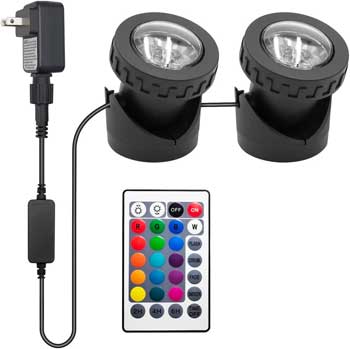 Low Voltage Pond Light Set with Remote Control and Color Changing Bulbs
