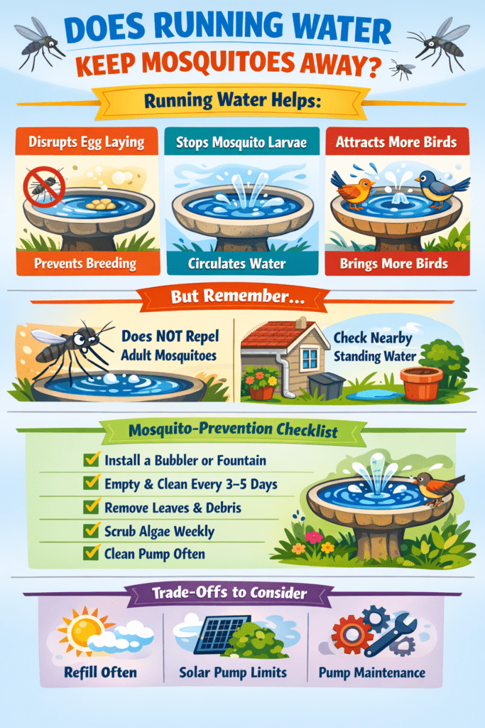 Infographic - Does Running Water Keep Mosquitoes Away?