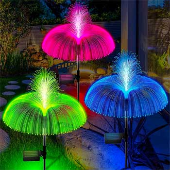 Solar LIghts that Look Like Water Fountains, Multiple Colors