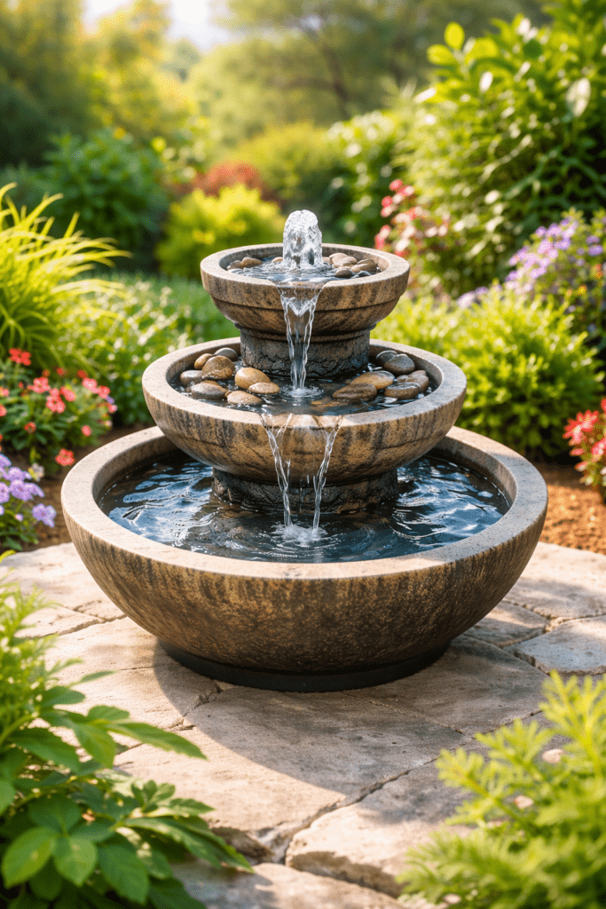 Tri-level Tabletop Fountain